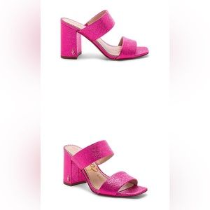 Pink Sam Edelman Delaney Pink Metallic Heels.